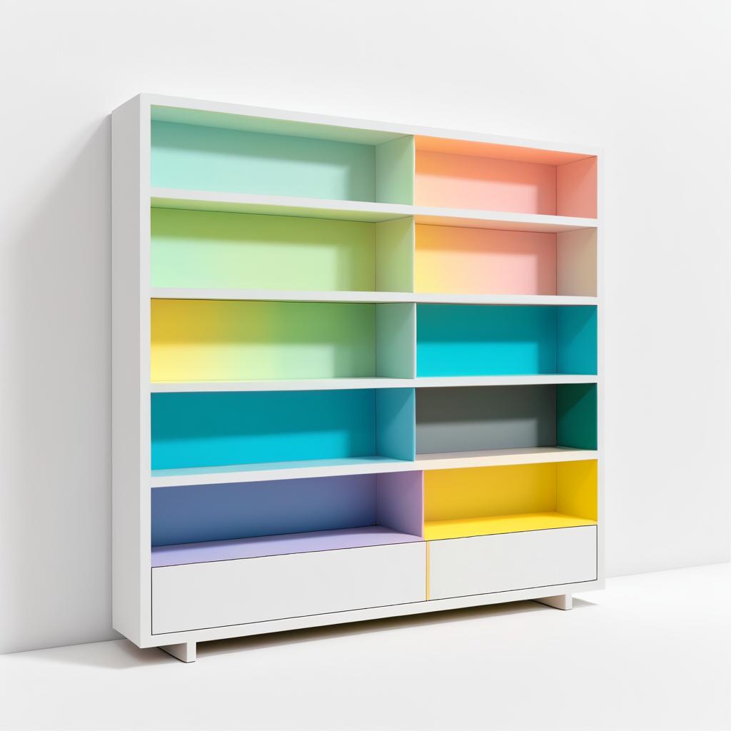 Artistic Colorful Small Bookshelf Design