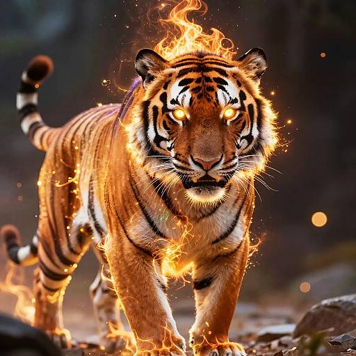 Iridescent Spectral Tiger in Ultra-HD