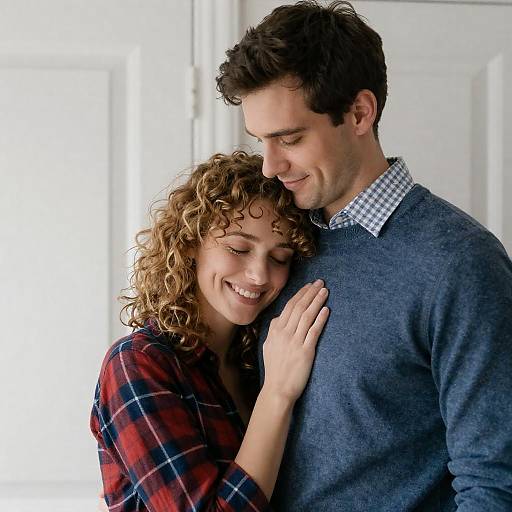 Casual Couple Portrait in Intimate Moment