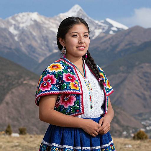 Peruvian Woman in Traditional Attire