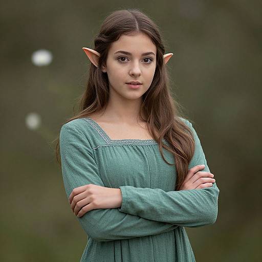 Realistic Medieval Elf Woman Portrait