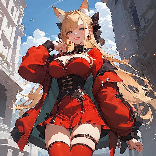 Grinning Maruzensky in Red Cropped Jacket