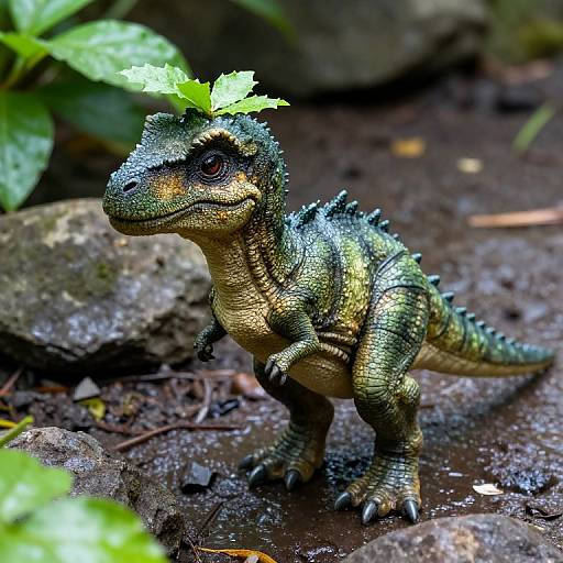 Baby Dinosaur in Lush Environment