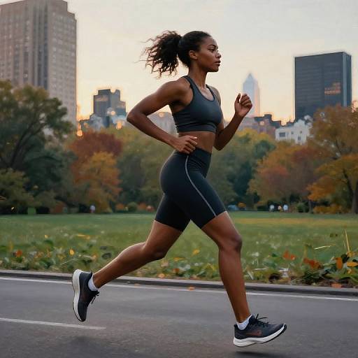 Editorial Fashion Jogging in Central Park