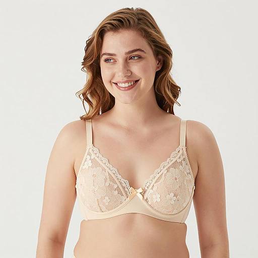 Radiant Smiling Woman in Lingerie