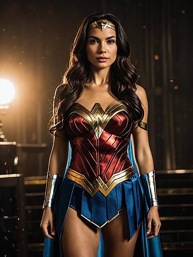 Cinematic Wonder Woman Superhero Editorial Portrait