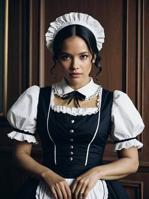Photorealistic Woman in Django Costume Portrait