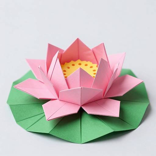 Vibrant Origami Lotus Flower Art