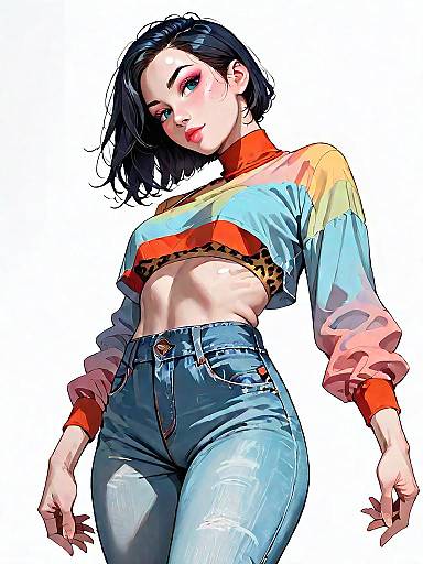 Stylish Woman in Leopard Print Fashion