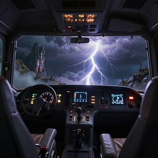 Fantasy Spaceship Cockpit Concept Art