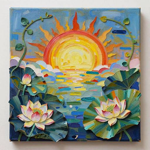 Hopeful Sunrise Lotus Artwork