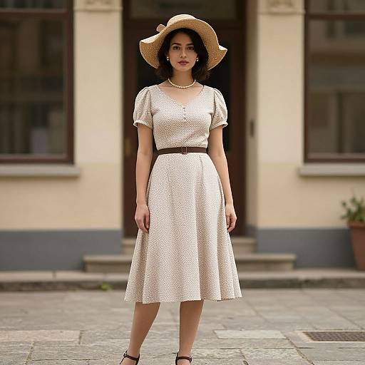 Vintage Woman in Classic Attire