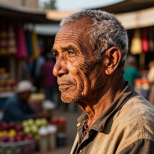 Hyperrealistic Portrait of Aged Traveler