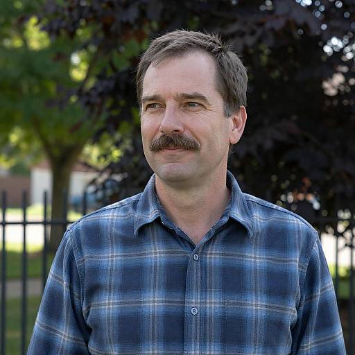 Outdoor Portrait of a Middle-Aged Man