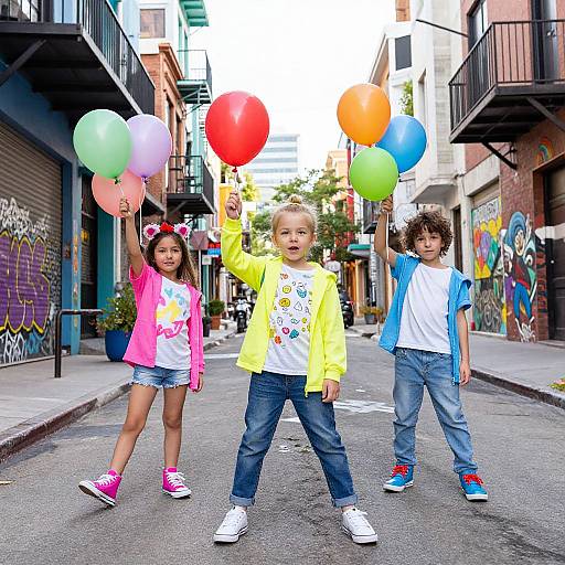 Colorful Kids Street-Style Photoshoot