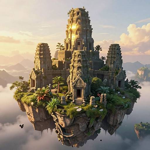 Skyscales Nesting on Floating Ruins