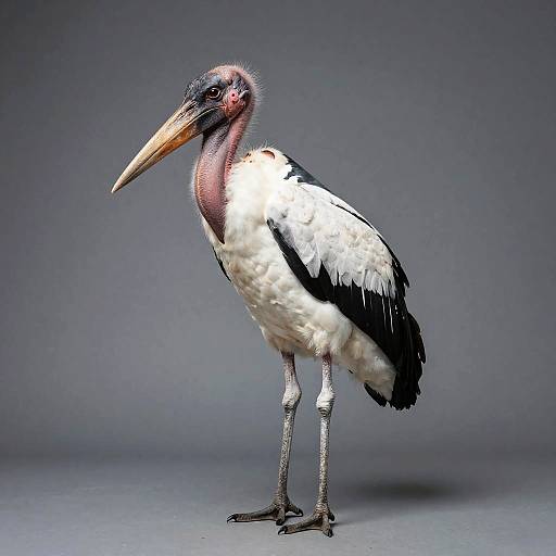 Studio Photo of Alien Marabou Stork