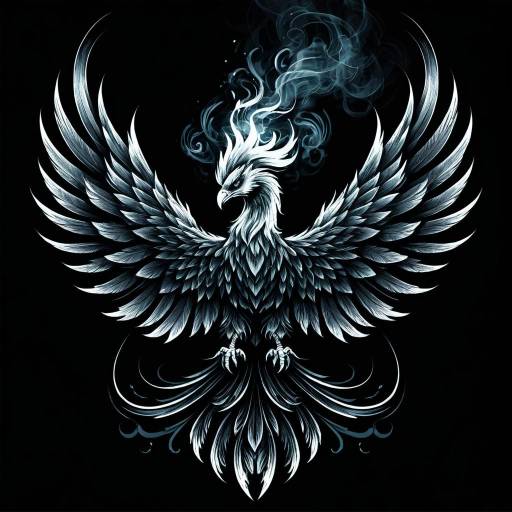 Radiant Phoenix with Ethereal Smoke