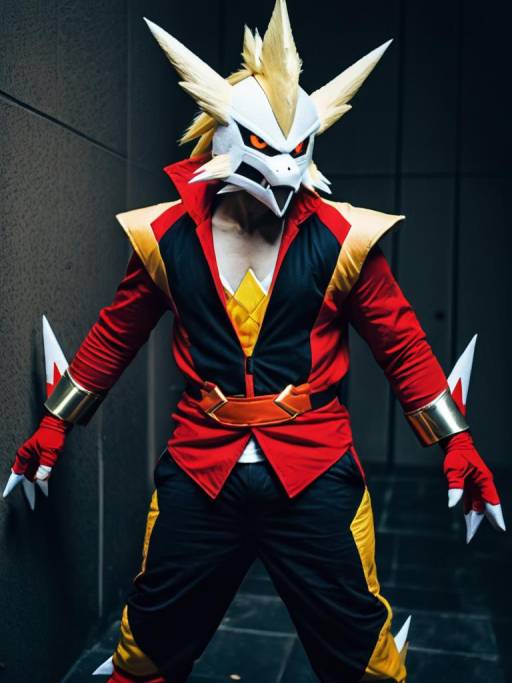 Realistic Blaziken Cosplay Photography