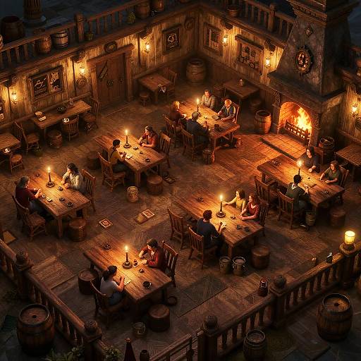 Detailed DnD Large Tavern Map