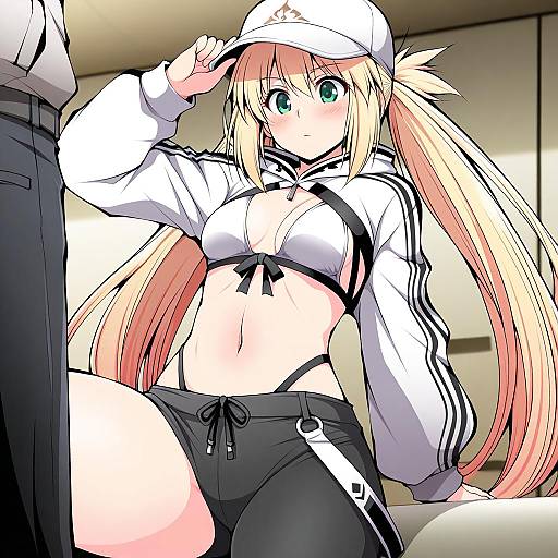 Illustration of Artoria caster (swimsuit) (first ascension) (fate), fate (series) in the style of Serebi ryousangata