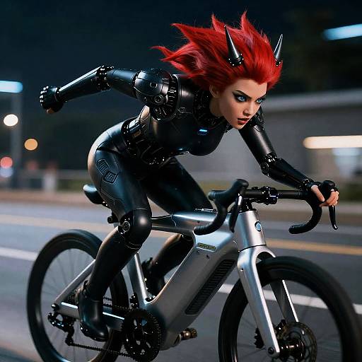 Cyberpunk Wiggler on Sci-Fi Bike