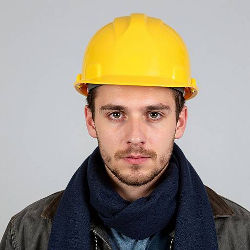 Realistic Casual Construction Worker Portrait