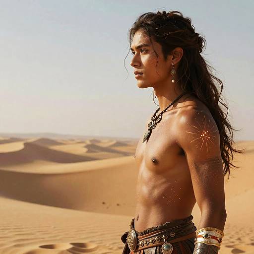 Sun-Kissed Warrior Fantasy Illustration