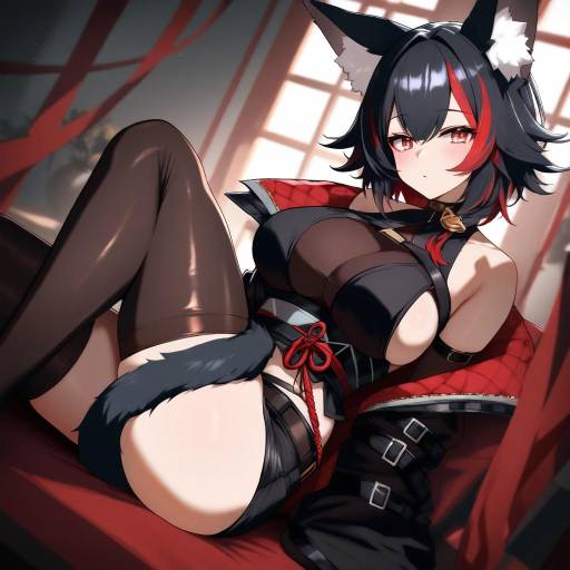Wolf Girl Virtual YouTuber Illustration
