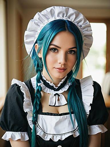 Lifestyle costume photo of Andou mahoro. Cosplay clothes