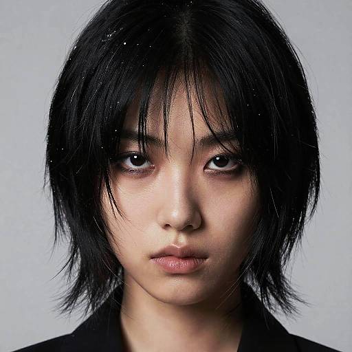 Close-Up Frosted Tips Hair Portrait