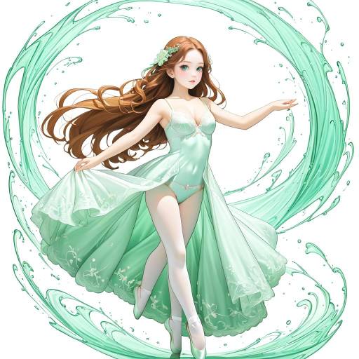 Delicate Copper-Haired Girl in Ballet Pose Delicate Copper-Haired Girl in Ballet Pose