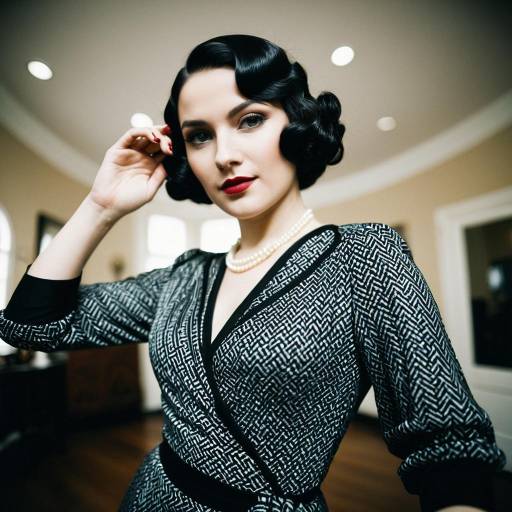 Elegant Woman in Vintage 1920s Dress