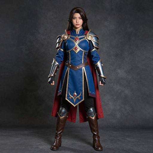 Woman in Ashura Skyblazer Warrior Costume