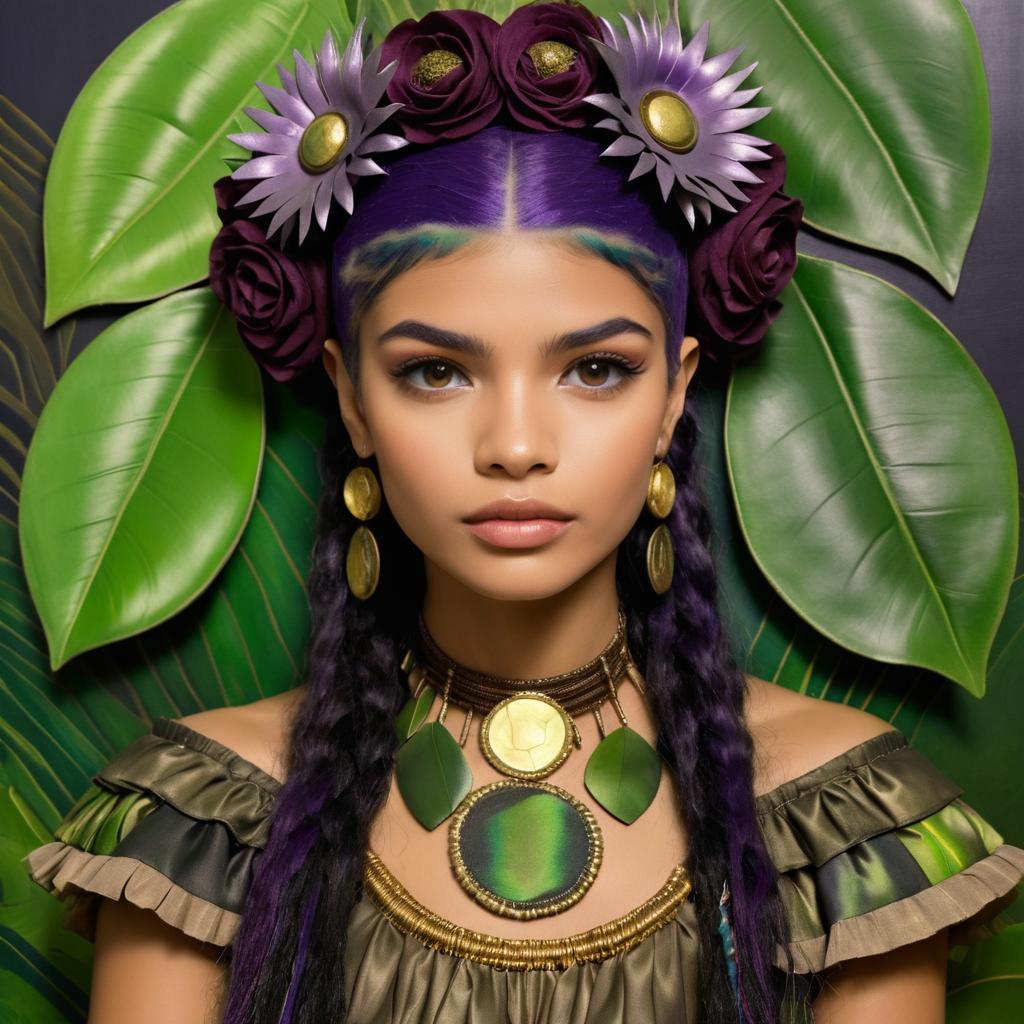 Zendaya as Terra in Frida Kahlo Style