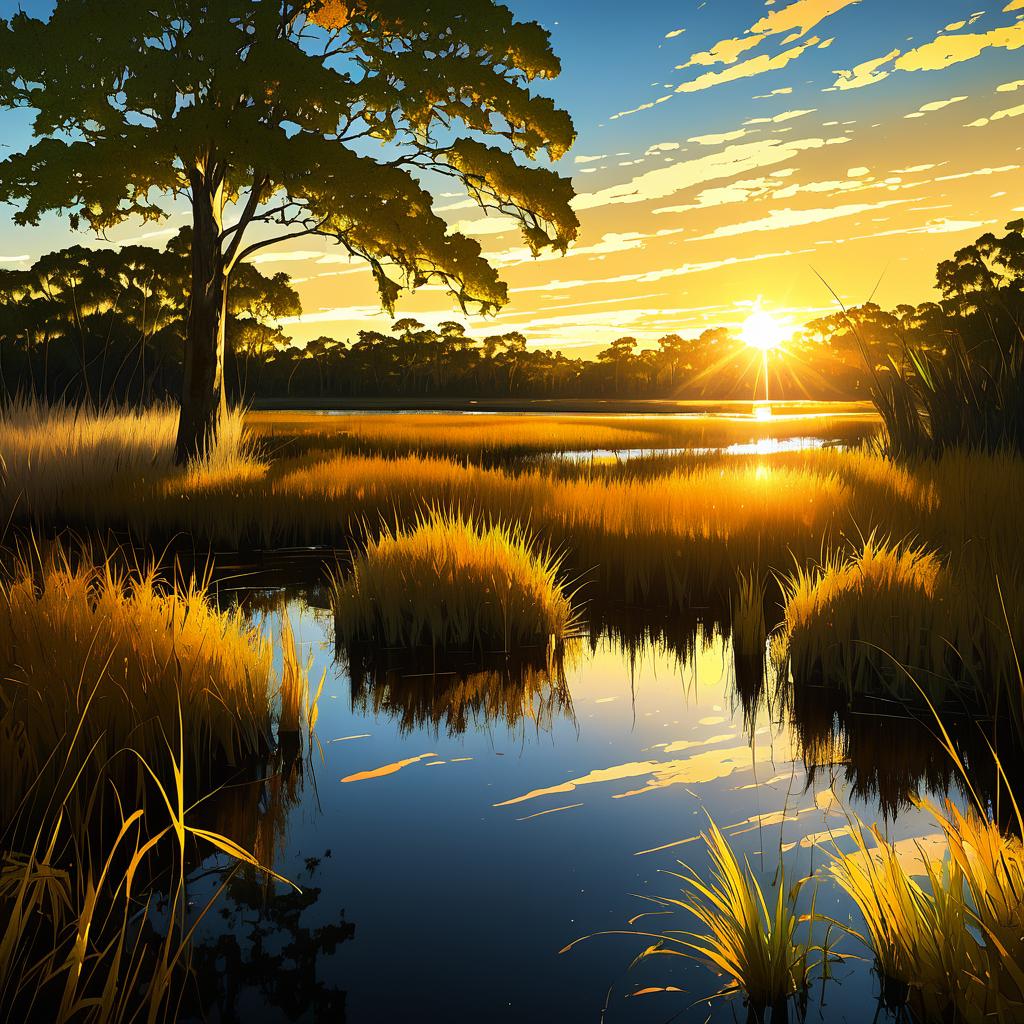 Adventure in Vibrant Marshy Wetlands