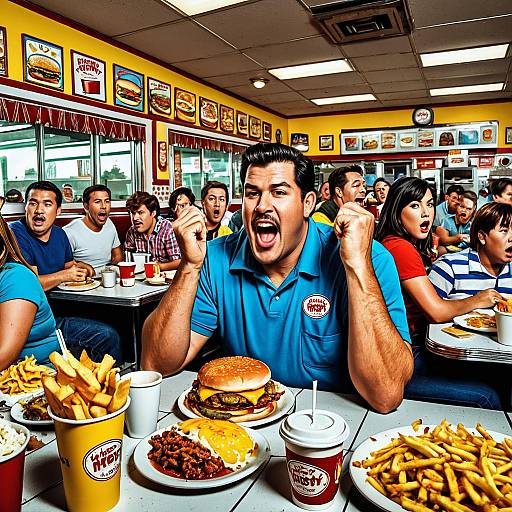 Vibrant Gluttony at a Country Diner