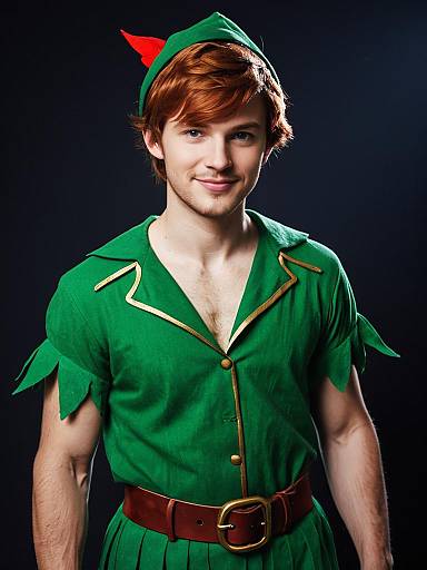 Man in Peter Pan Costume