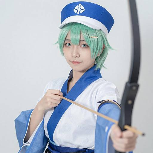 Youth in Traditional Japanese Outfit