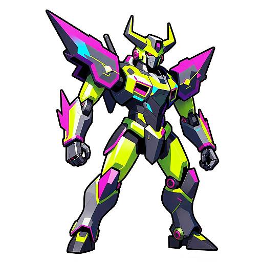 Futuristic Mechashot Devil Sticker