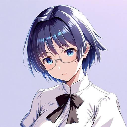 Illustration of Hakamichi shizune, katawa shoujo in the style of Kawase seiki