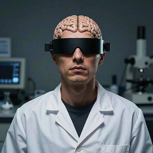 Hyper-Realistic Portrait in Science Lab