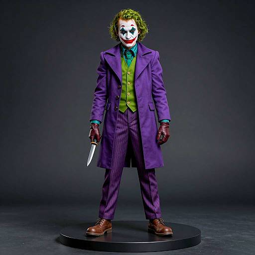 Full-body Joker Portrait with Knife