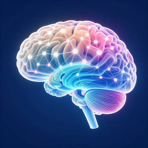 Creative Virtual Brain Network Illustration