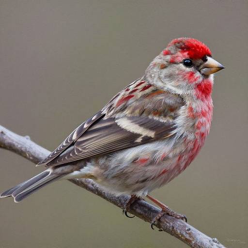 Rosefinch Bird Artistic Painting