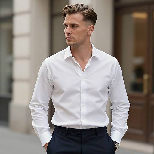 Elegant European Man with Caesar Cut