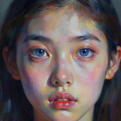 Surreal Periwinkle Eyes Portrait