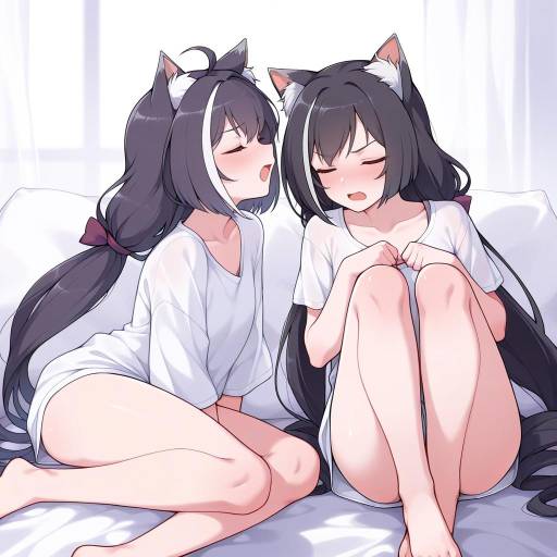 Charming Cat Girls in Colorful Styles