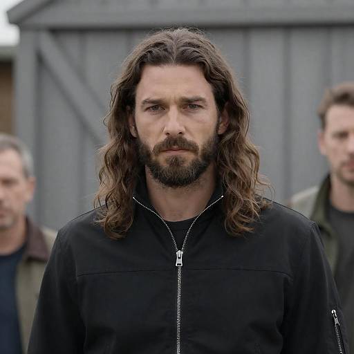 Handsome Man in Black Jacket Portrait