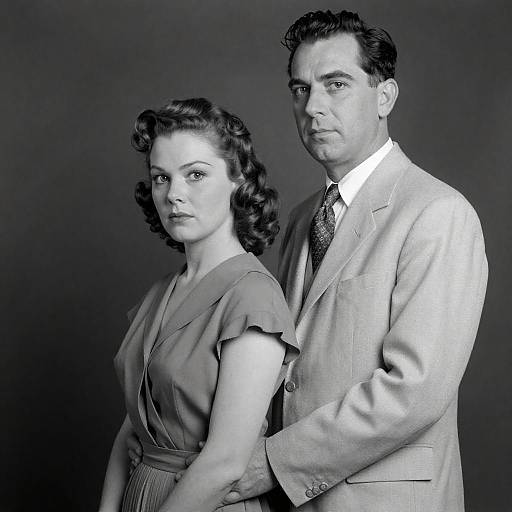 1940s Black-and-White Couple Portrait